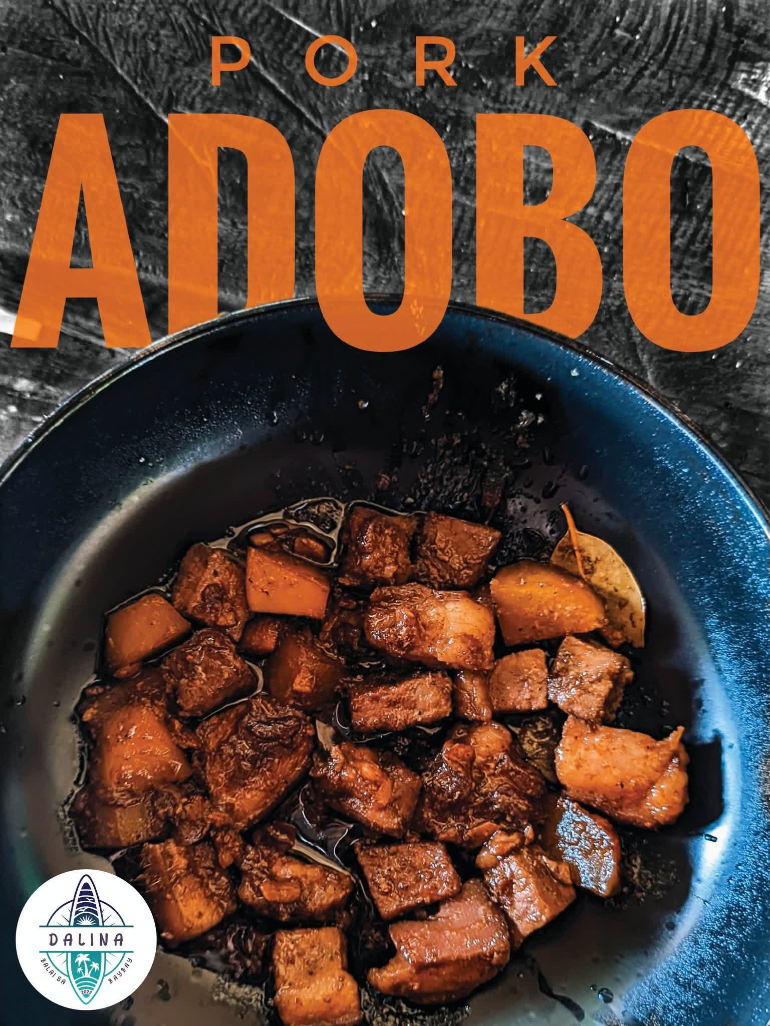 Pork Adobo in a black bowl