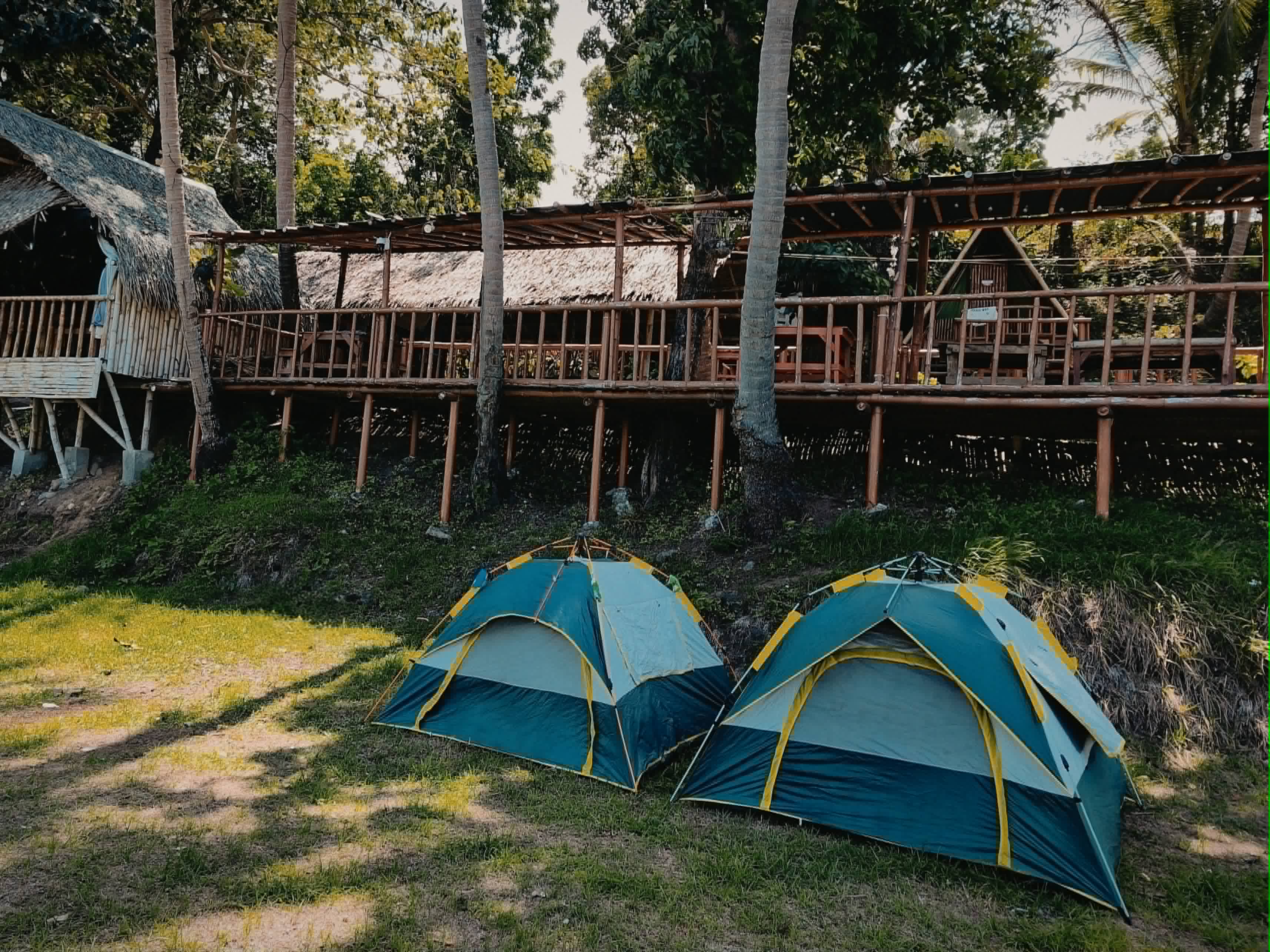 Tent on Deck and Ground